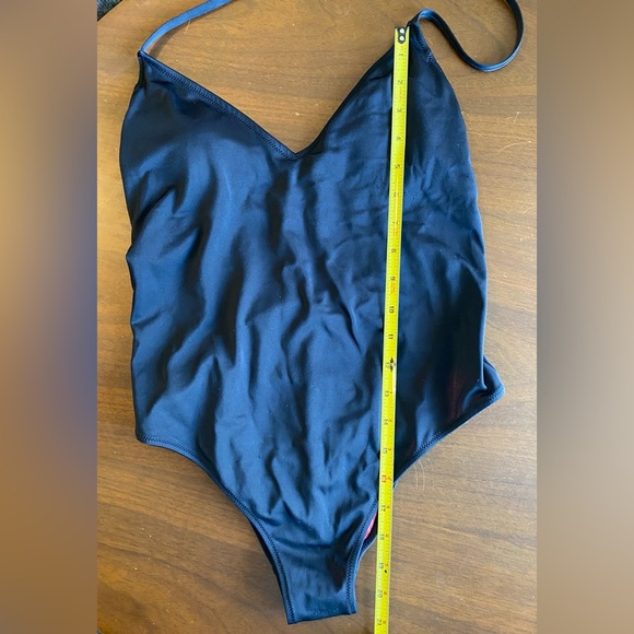 PINK Victoria's Secret Black Halter One Piece Bathing Suit Med - Picture 6 of 7